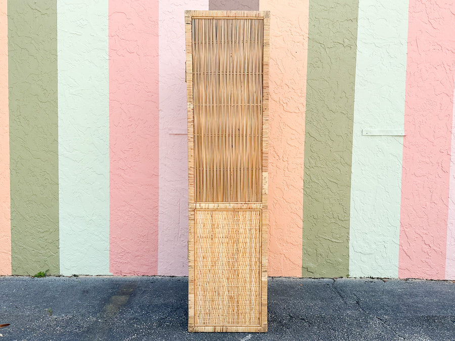 Pair of Island Style Rattan Wrapped Cabinets