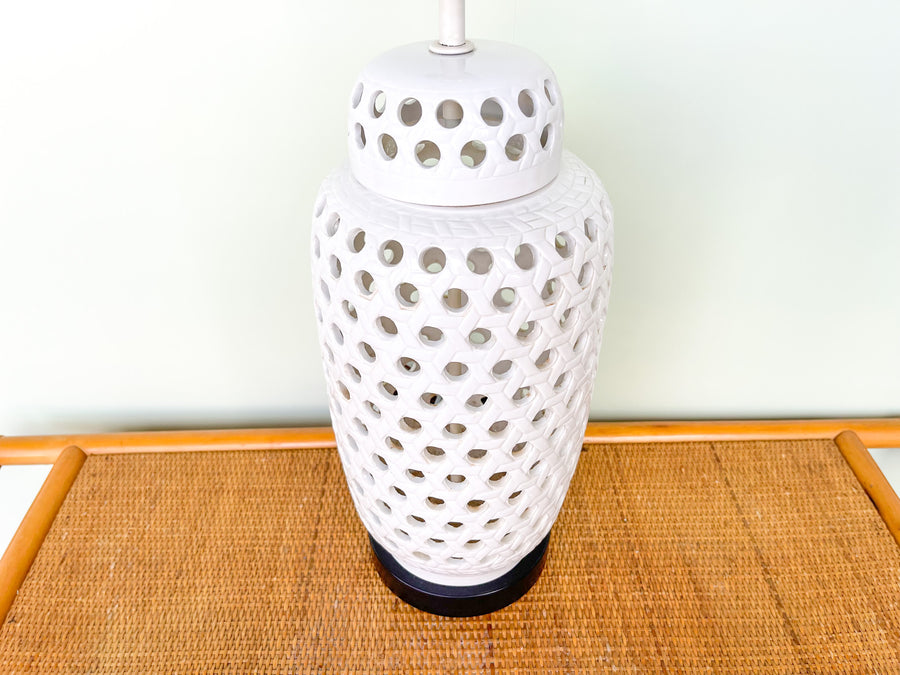 Palm Beach Chic Faux Cane Lamp