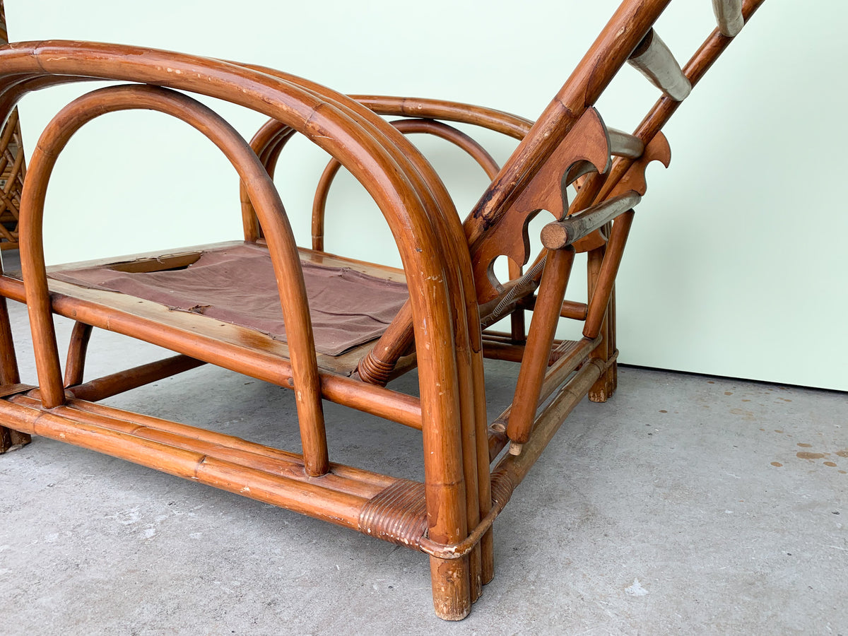 1950’s Ficks Reed Rattan Recliner