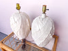 Pair of Plaster Palm Frond Lamps