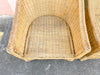 Pair of Braided Rattan Lounge Chairs