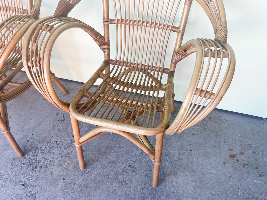 Pair of Cute Rattan Balloon Chairs