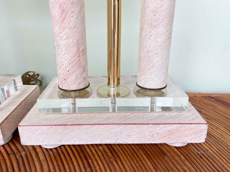 Pair of Hollywood Regency Style Shell Lamps