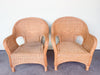 Pair of Wicker Arm Chairs