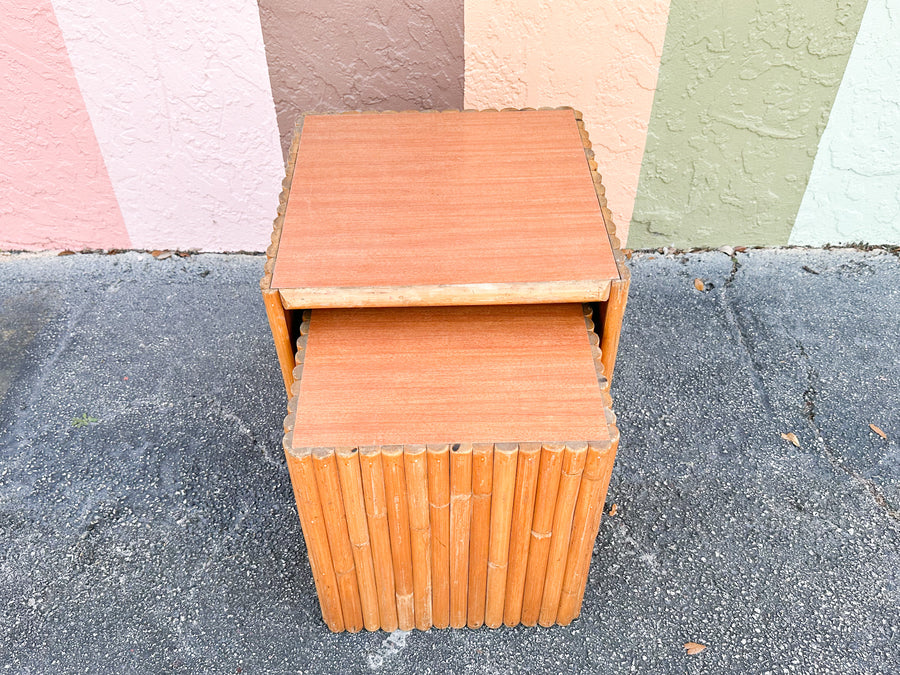 Pair of 1950s Island Style Nesting Tables