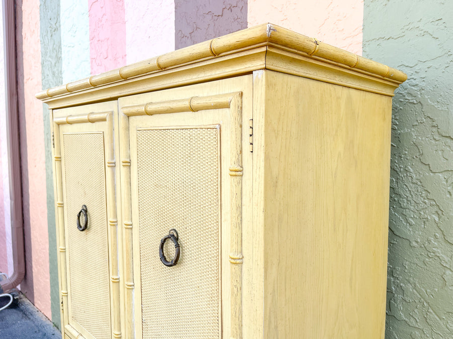 Faux Bamboo Armoire
