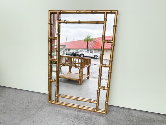 Faux Bamboo Mirror