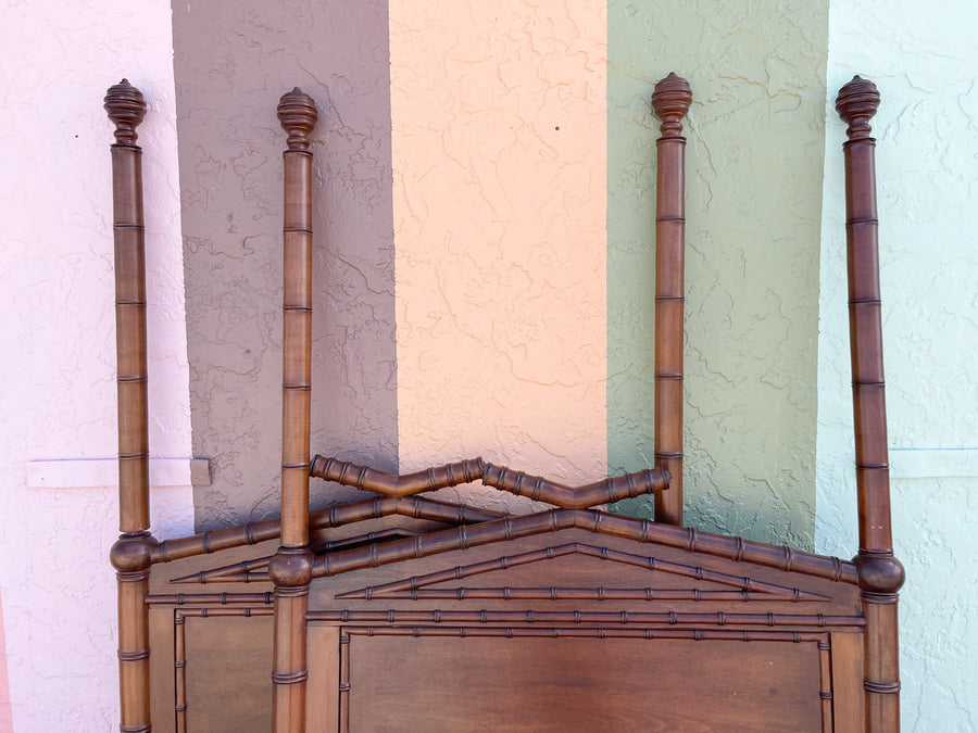 Pair of The Breakers Faux Bamboo Headboards