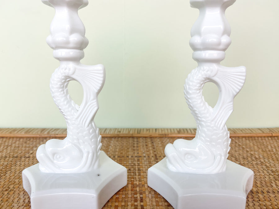 Pair of Koi Fish Candlesticks