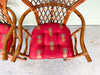 Pair of Rattan Balloon Back Chairs