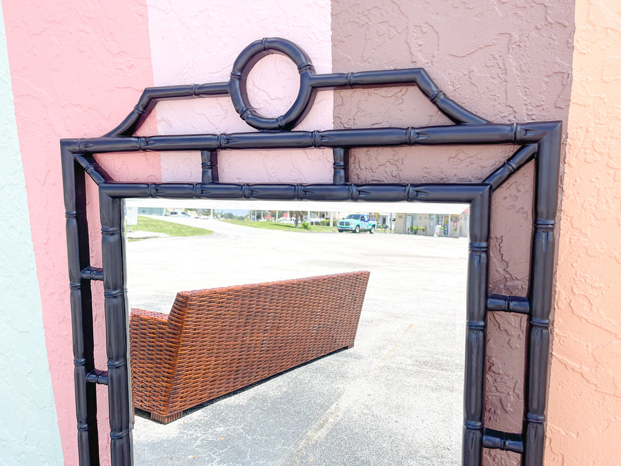 Large Faux Bamboo Mirror