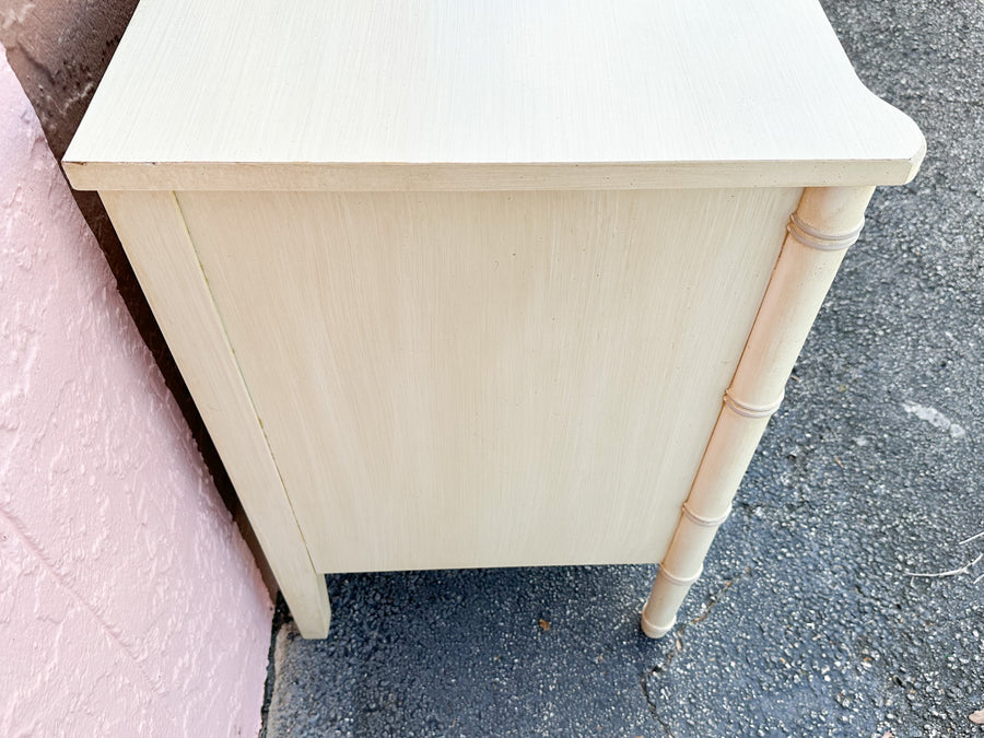 Oversized Faux Bamboo Nightstand