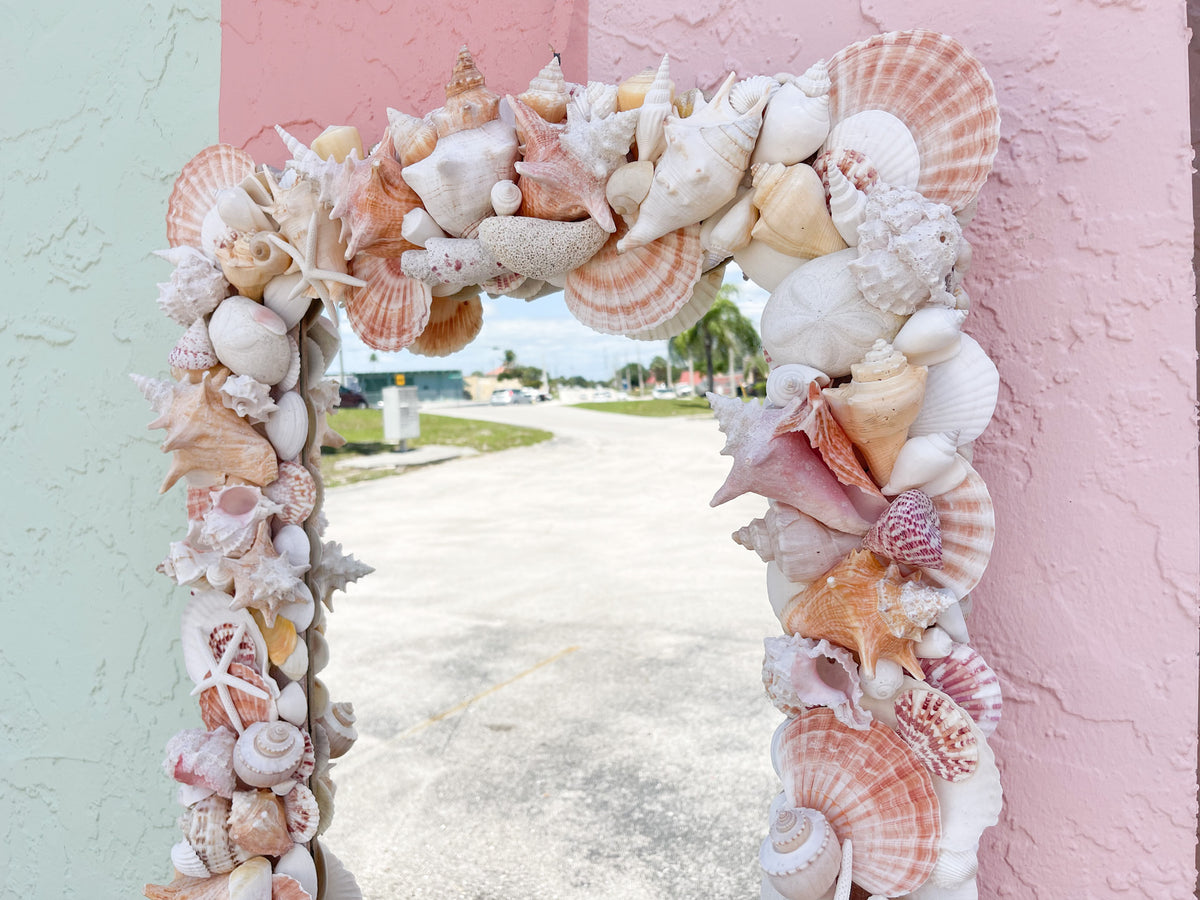 Bahamian Cat Key Shell Mirror