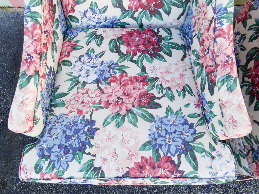 Pair of Floral Upholstered Chairs