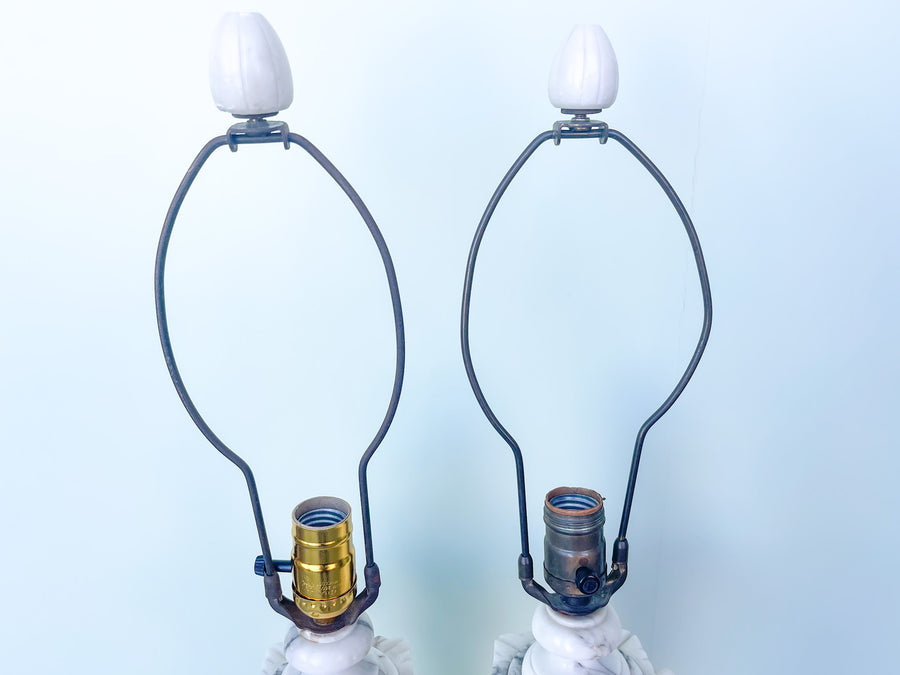 Pair of Alabaster Lamps