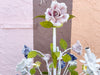 Colorful Porcelain Rose Tole Chandelier