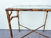 Faux Bamboo Gold Gilt Chippendale Side Table