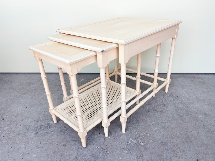 Palm Beach Chic Faux Bamboo Nesting Tables