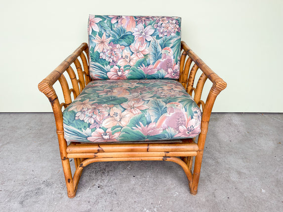 Old Florida Rattan Lounge Chair