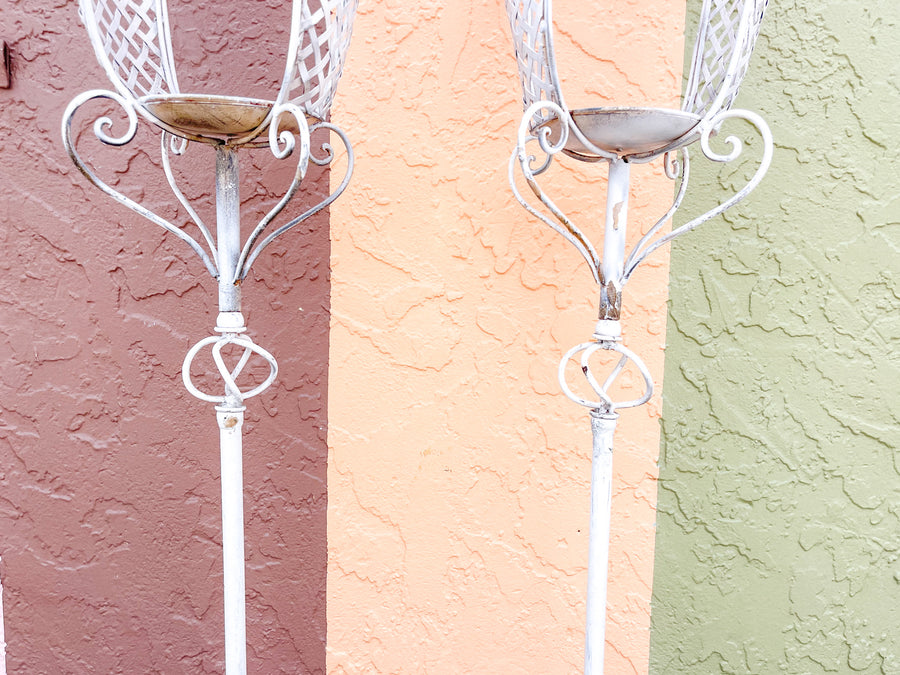 Pair of Palm Beach Chic Plant Stands