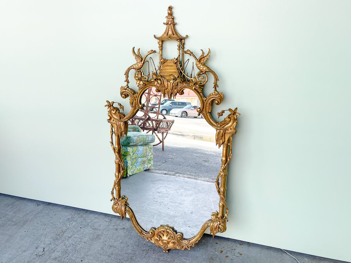 Italian Gold Gilt Chippendale Mirror