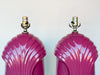 Pair of 80s Chic Raspberry Lamps