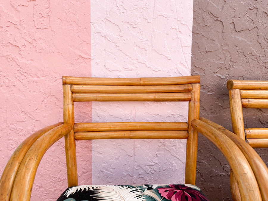 Warehouse Wedneday: Set of Four Old Florida Rattan Dining Chairs