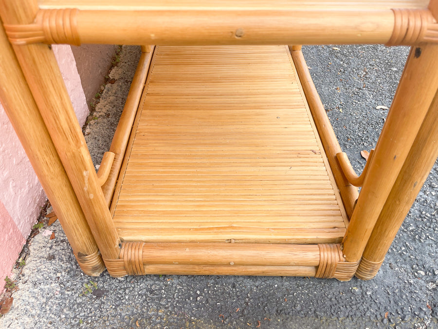 Old Florida Arch Rattan Etagere