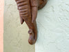 Carved Wood Elephant Wall Sconce