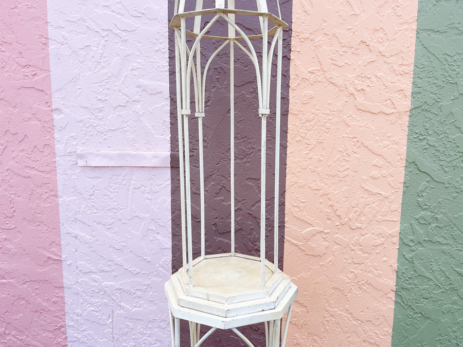 Metal Cathedral Style Plant Stand