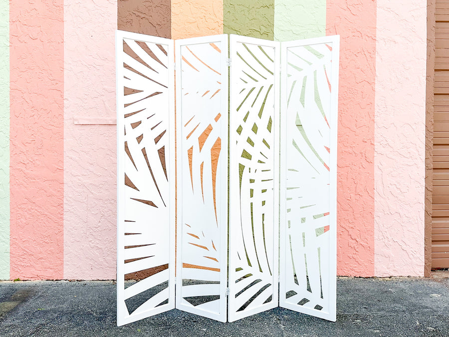 Modern Palm Cut Out Screen