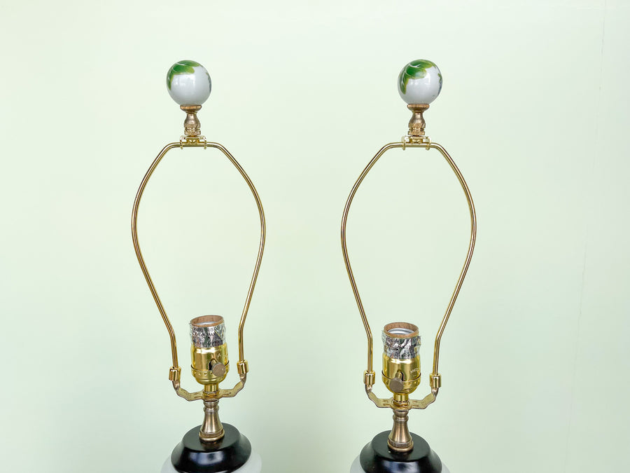 Pair of Tropical Flower Lamps