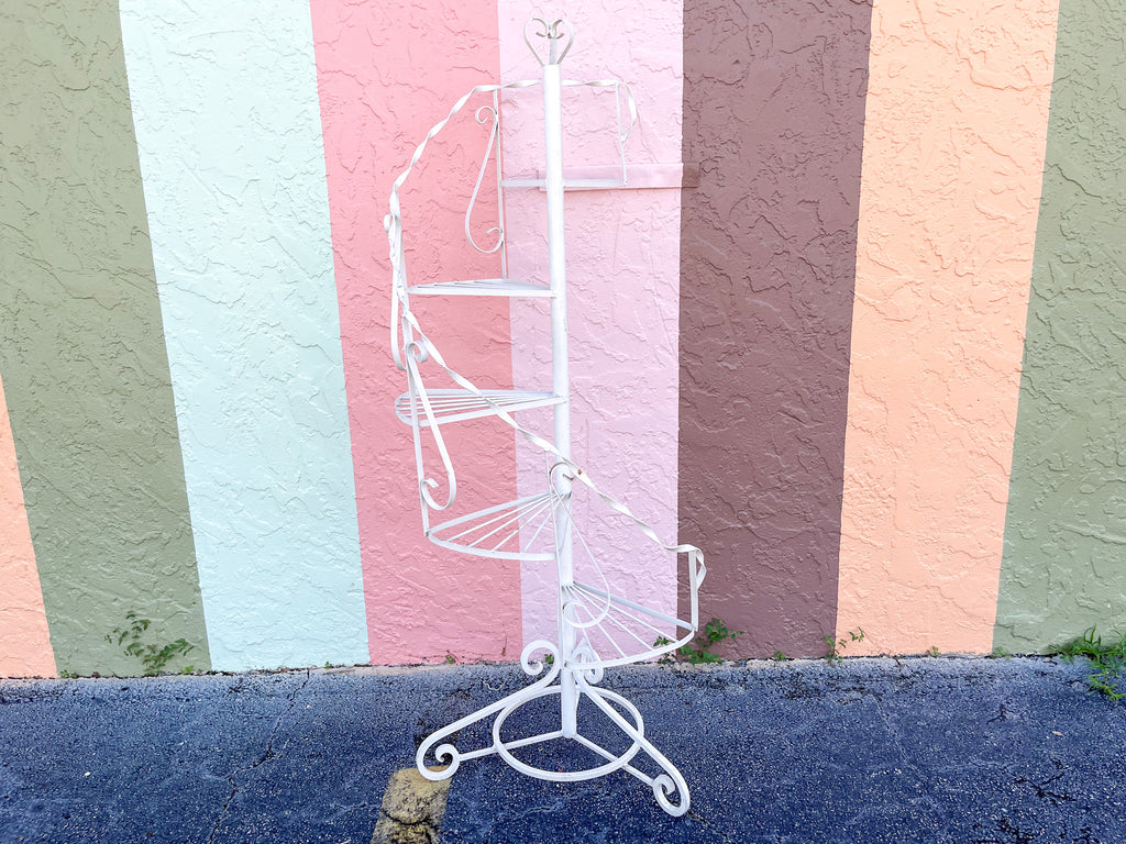 Whimsical White Plant Stand