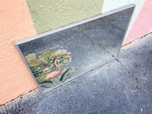 1950s Pink Flamingo Turner Mirror