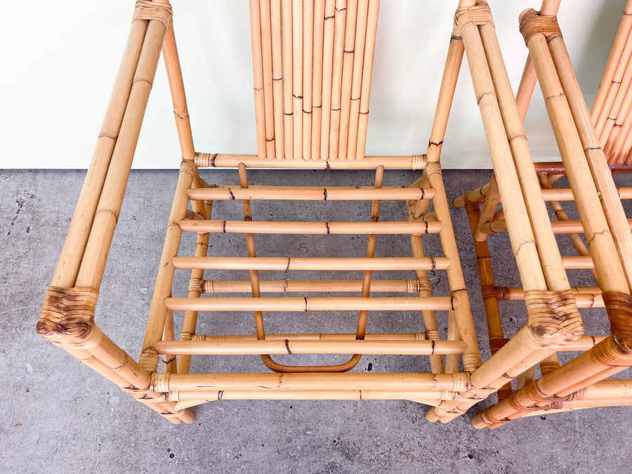 Pair of Island Chic Bamboo Chairs