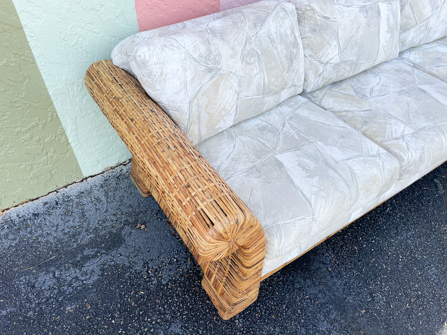 Island Style Woven Rattan Sofa