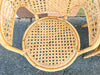 Pair of Cute Rattan and Cane Barrel Chairs