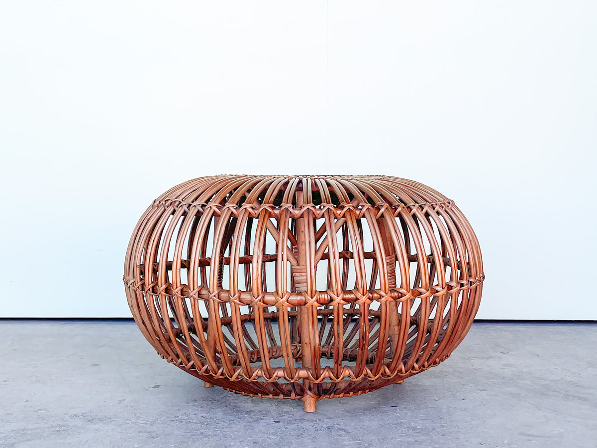 Albini Style Rattan Ottoman