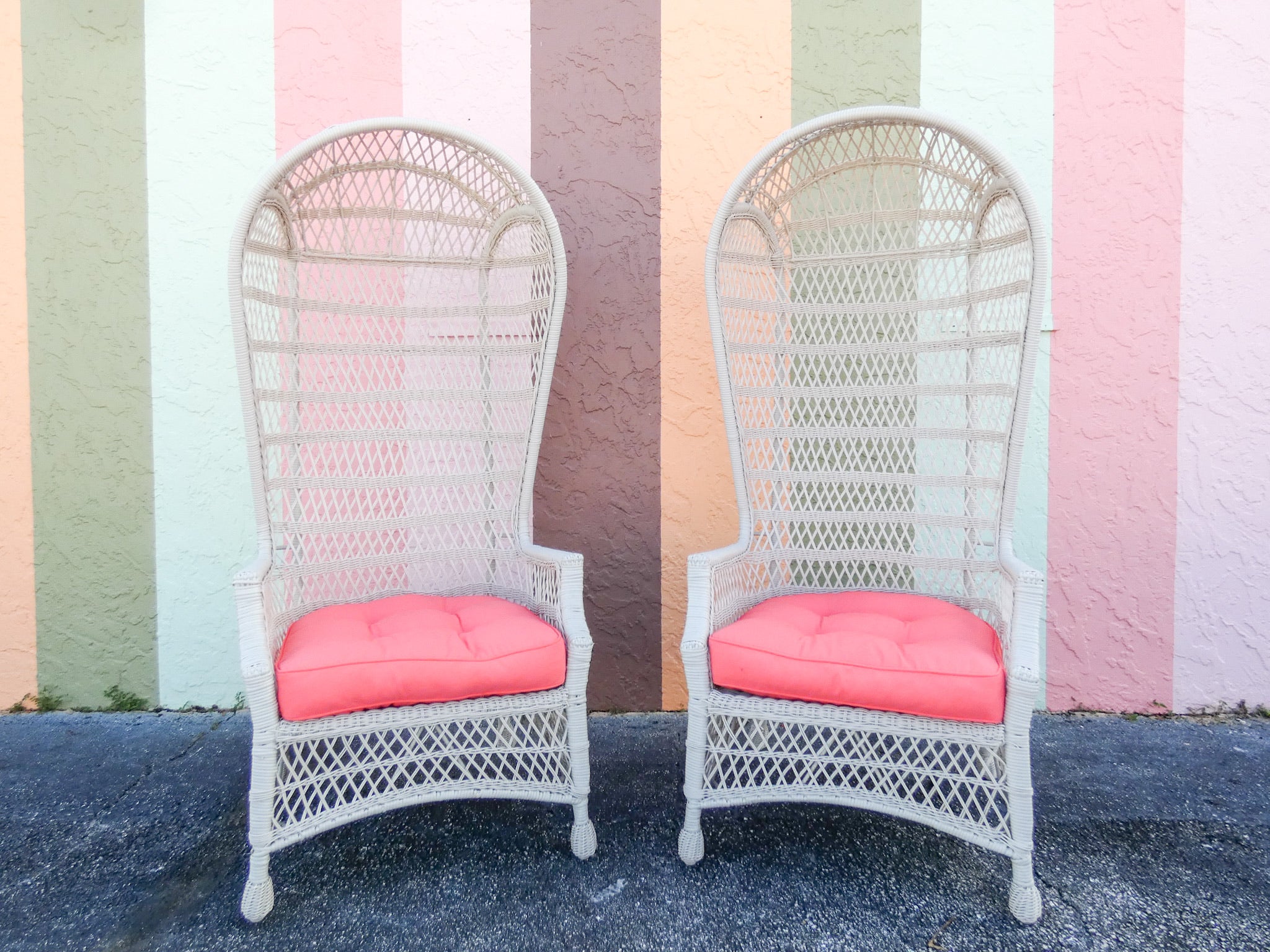 Pink best sale rattan chair