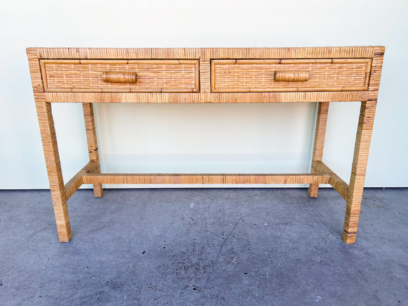 Island Style Rattan Wrapped Console