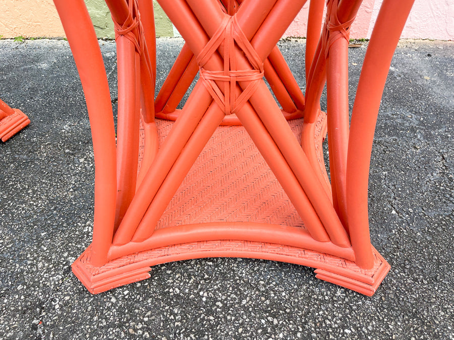 Coral Reefer Rattan Table