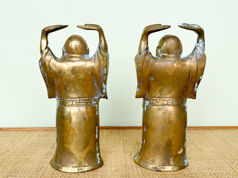 Pair of Brass Buddahs