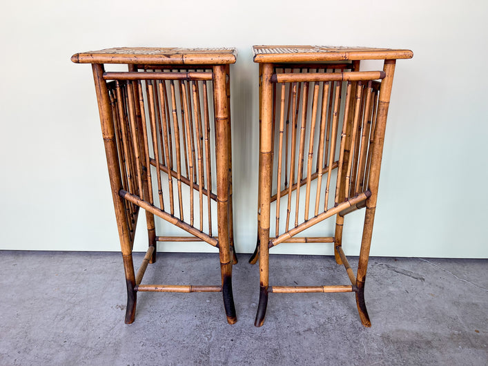 Pair of Bamboo Plant Stands