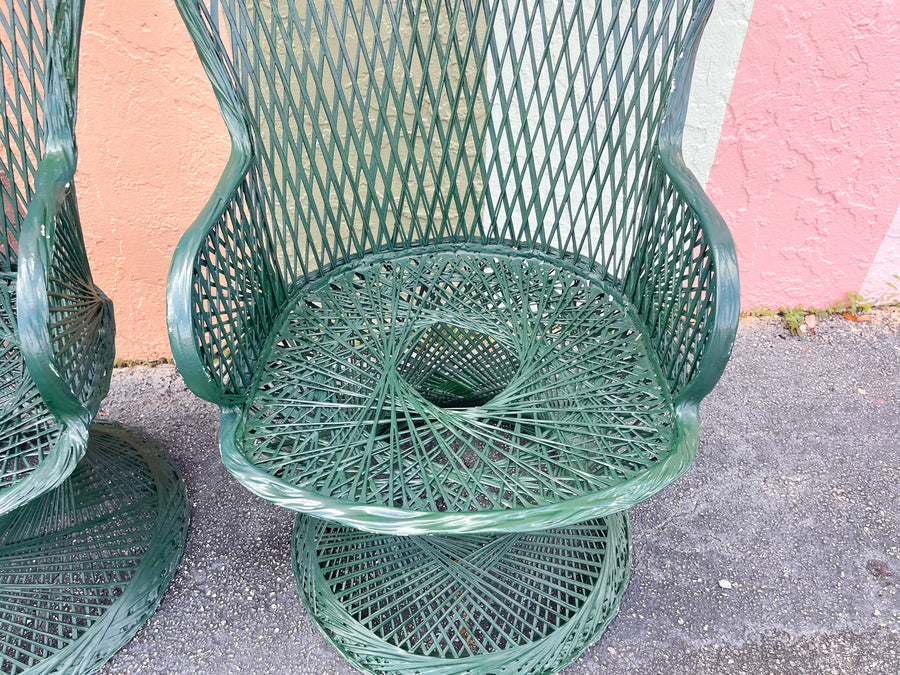 Pair of High Back Webspun Chairs