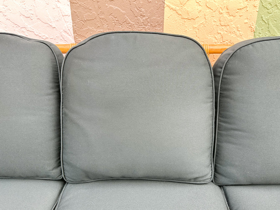 Horseshoe Style Rattan Sofa