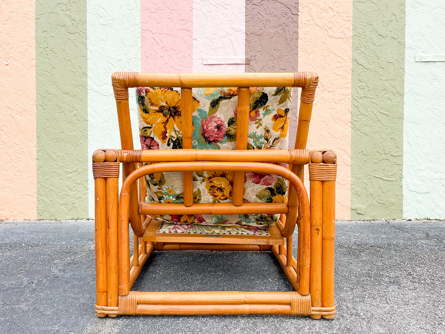 Warehouse Wednesday: Ficks Reed Rattan Lounge Chair and Ottoman