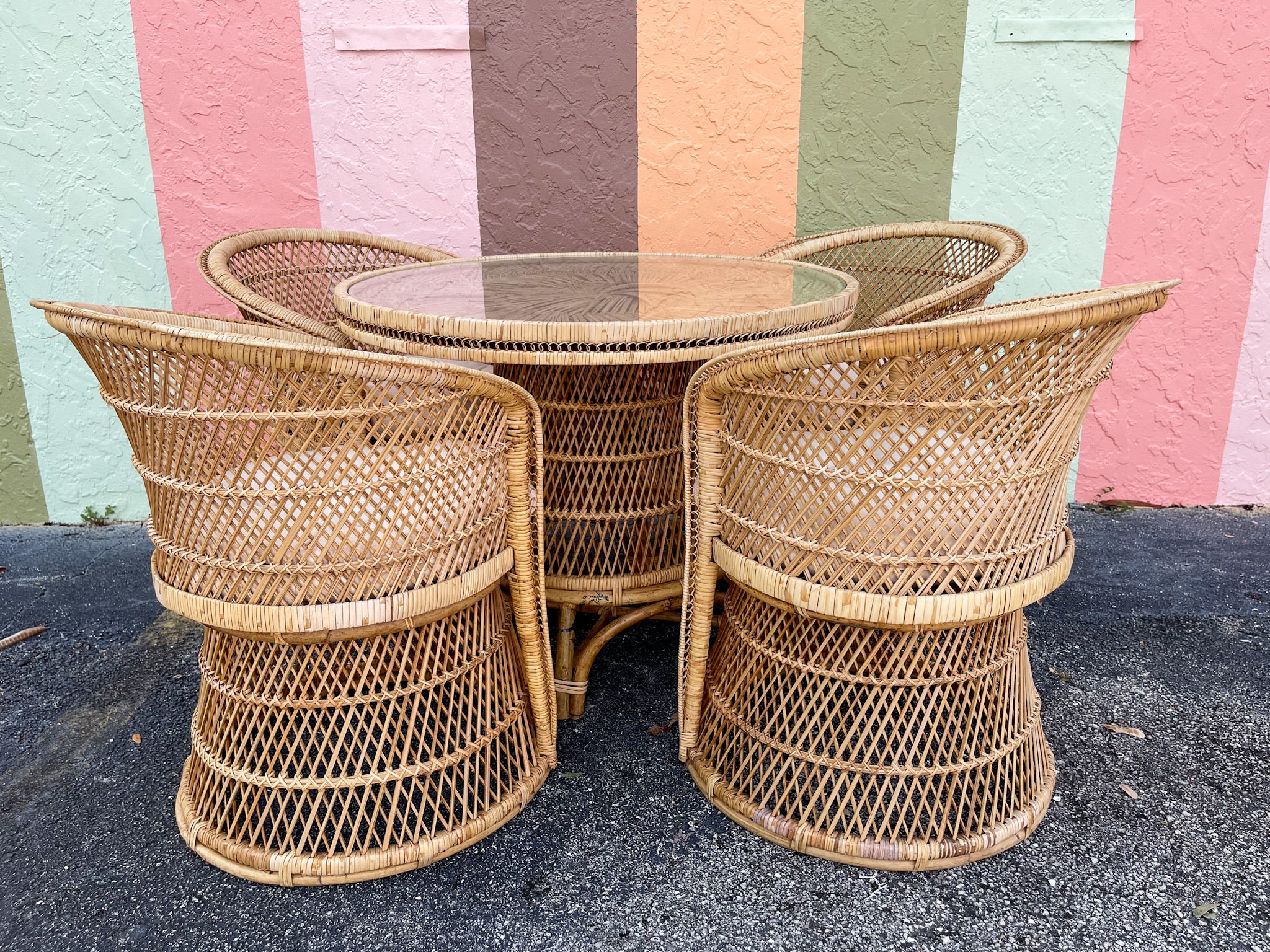 Wicker breakfast set sale