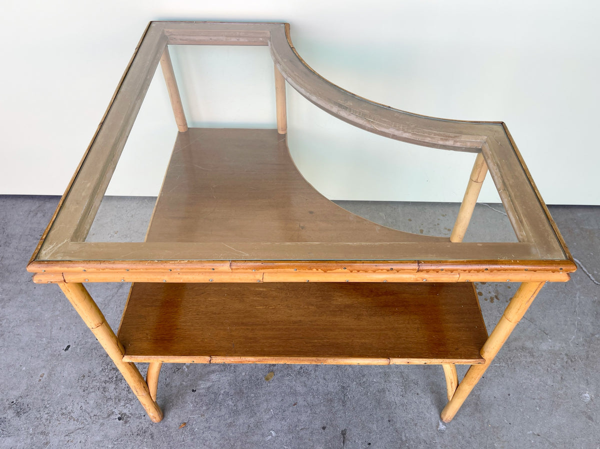 1940’s Rattan Corner Table