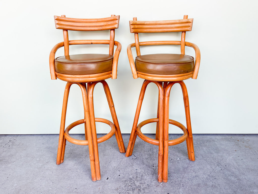 Pair of Old Florida Style Bar Stools