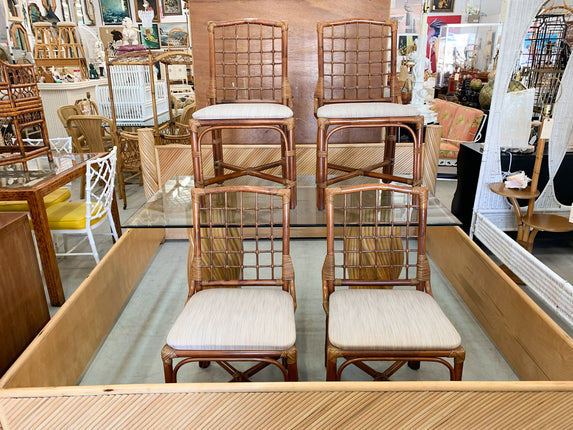 Set of Four Island Style Rattan Chairs